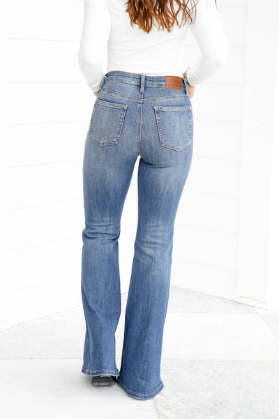 Lux Valora Mid Rise Flare Jeans with FlexFit™