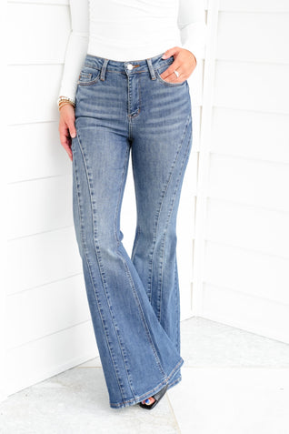 Lux Valora Mid Rise Flare Jeans with FlexFit™